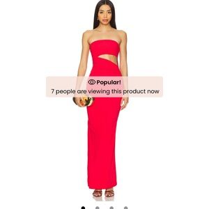 Superdown Vibrant Red Maxi Dress